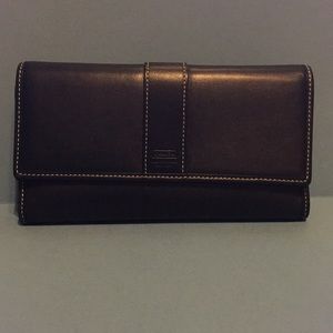 Coach leather Trifold wallet & checkbook holder.